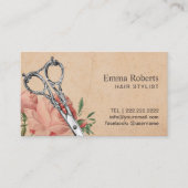 Vintage Schere, Bläserloyalty Punch Treuekarte (Vorderseite)