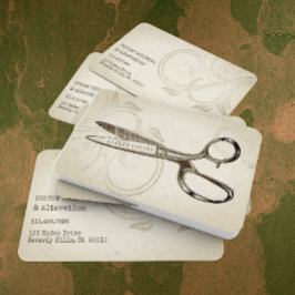 Vintage Schere Eleganter Friseur Seamstress Visitenkarte