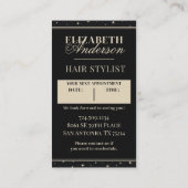 Vintage Schere Friseur Termin Visitenkarte (Rückseite)