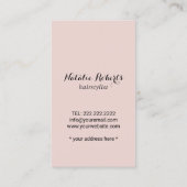 Vintage Schere im Haarstil-Schmetterling Rosa Visitenkarte (Rückseite)