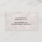 Vintage Schere Kamm Haartrockner Haartrockner Styl Visitenkarte (Rückseite)