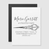 Vintage Schere Salon Magnetic Magnetkarte (Vorne/Hinten)