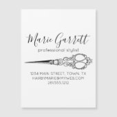 Vintage Schere Salon Magnetic Magnetkarte (Vorderseite)