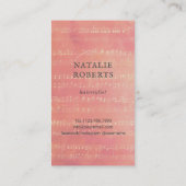 Vintage Schere, Schmetterling Pink Salon Visitenkarte (Rückseite)