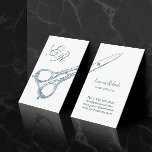 Vintage Schere und Initialen der Haarstühle Elegan Visitenkarte<br><div class="desc">Hair Stylist Vintag Scissor & Initials Elegante Visitenkarten.</div>