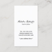 Vintage Schere und Weißer Schmetterling Visitenkarte (Rückseite)