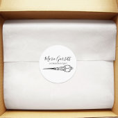 Vintage Scheren Runder Aufkleber