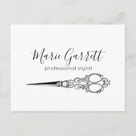 Vintage Scheren Salon Marketing Postkarte