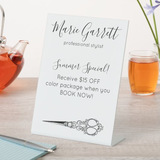 Vintage Scheren Sockelschild (In Situ)