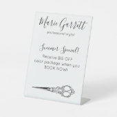 Vintage Scheren Sockelschild (Vorderseite)