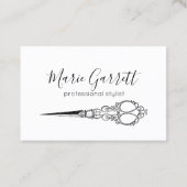 Vintage Scheren Terminkarte (Rückseite)