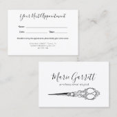 Vintage Scheren Terminkarte (Vorne/Hinten)