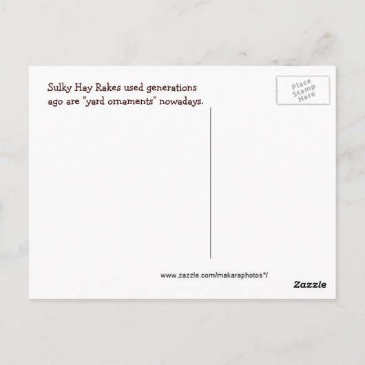 Vintage Scheuhaken-Postkarte - anpassen Postkarte (Rückseite)