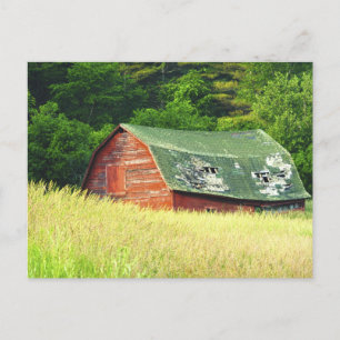 Vintage Scheune in den Adirondacks, N. Y. Postkarte