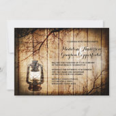Vintage Scheunen-hölzerne Einladung (Vorderseite)