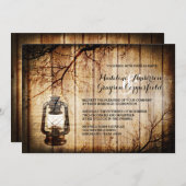 Vintage Scheunen-hölzerne Einladung (Vorne/Hinten)