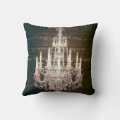 Vintage Scheunen-hölzerne Leuchter-Hochzeit Kissen (Rückseite)