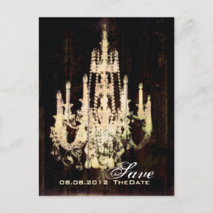 Vintage Scheunen-hölzerner Leuchter, der Save the Ankündigungspostkarte