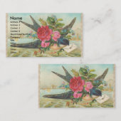 Vintage Scheunen-Schwalbe liefert einen Umschlag Visitenkarte (Vorne/Hinten)