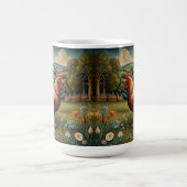Vintage schicke Hühnerlandschaft Kaffeetasse (Mittel)