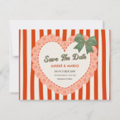 Vintage-Schickes Brautkleid Save The Date (Vorderseite)