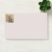 Vintage Schiff und Karte Post-it Klebezettel (Büro)