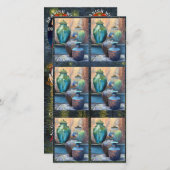 Vintage Schiffe Akrylkunst Feiertagskarte (Vorne/Hinten)