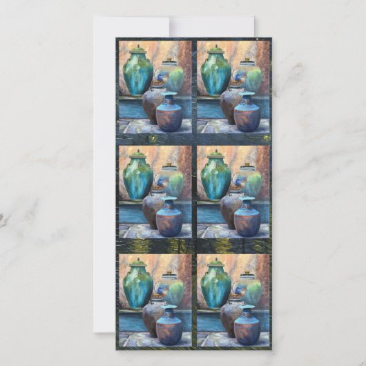 Vintage Schiffe Akrylkunst Feiertagskarte (Vorderseite)