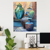 Vintage Schiffe Akrylkunst Poster (Heimbüro)