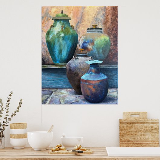 Vintage Schiffe Akrylkunst Poster (Küche)