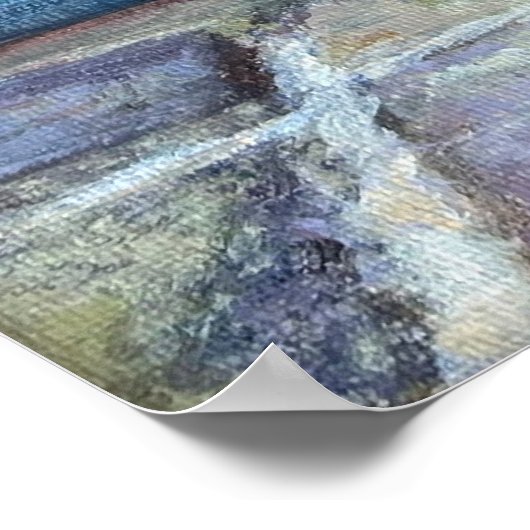 Vintage Schiffe Akrylkunst Poster (Ecke)