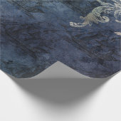 Vintage Schiffe auf Blue Geschenkpapier (Ecke)