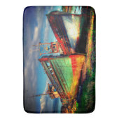 Vintage Schiffe Badematte (Vorderseite Vertikal)