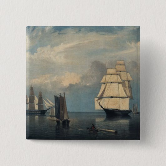 Vintage Schiffe Salem Harbor Button (Vorderseite)
