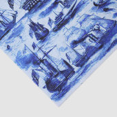 VINTAGE SCHIFFE, SEGELSCHIFFE, Navy Blue Seidenpapier (Detail)