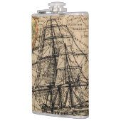 Vintage Schifffahrtskarte Flachmann (Links)