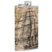 Vintage Schifffahrtskarte Flachmann (Rechts)