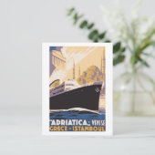 Vintage Schifffahrtslinie und Venedig, Griechenlan Postkarte (Stehend Vorderseite)