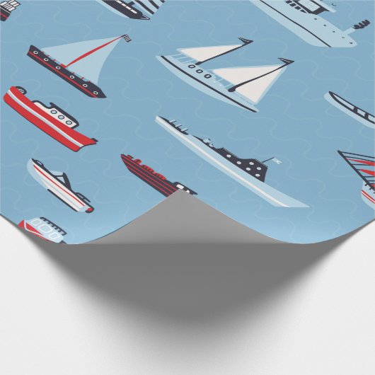 Vintage Schiffsführung Geschenkpapier (Ecke)