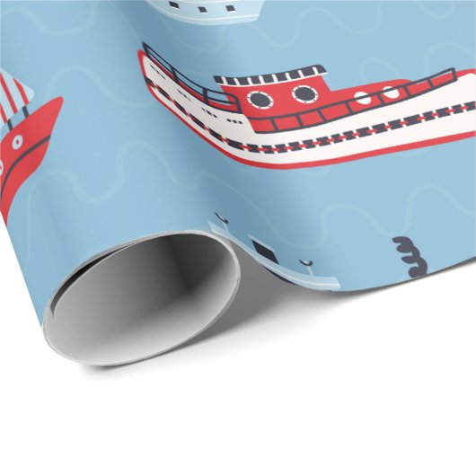 Vintage Schiffsführung Geschenkpapier (Rolleneckpunkt)