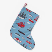 Vintage Schiffsführung Kleiner Weihnachtsstrumpf (Vorderansicht (hängend))