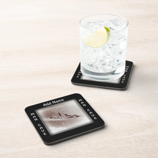 Vintage Schiffshöhle Untersetzer (Rechte Seite)