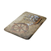 Vintage Schiffsplanung Badematte (Schrägansicht)