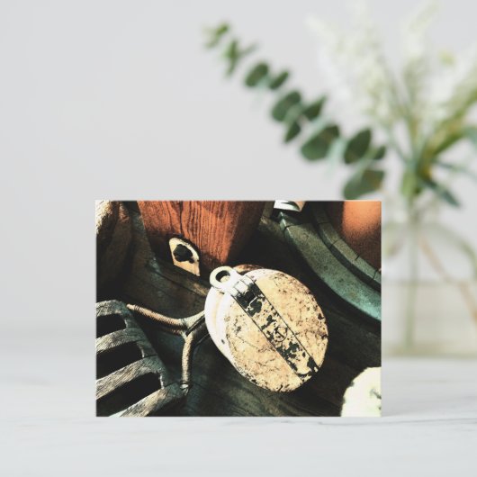 Vintage Schiffsrollen Postkarte (Stehend Vorderseite)