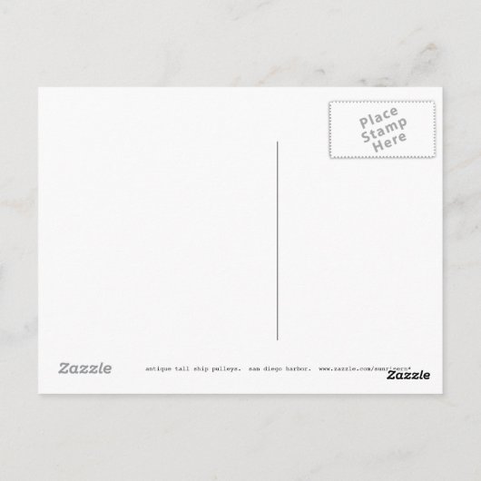 Vintage Schiffsrollen Postkarte (Rückseite)