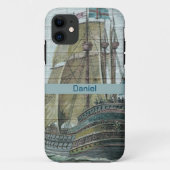 Vintage Schiffssegelthematik Case-Mate iPhone Hülle (Rückseite)