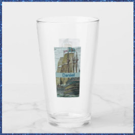 Vintage Schiffssegelthematik Glas