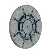 Vintage-Schiffssteuer für die Navigation Dartscheibe (Vorderseite Links)