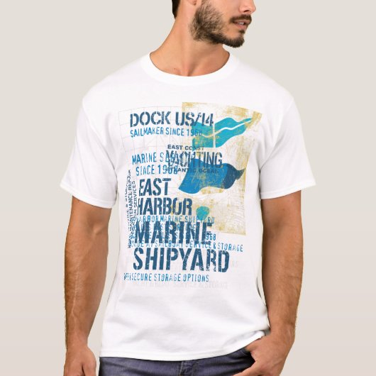 Vintage Schiffswerft - Ostküste T-Shirt (Vorderseite)