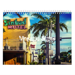 Vintage-Schild-Kalender Kalender